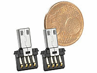 Merox 2er-Set ultrakompakter USB-OTG-Adapter; Speicherkarten Boxen 